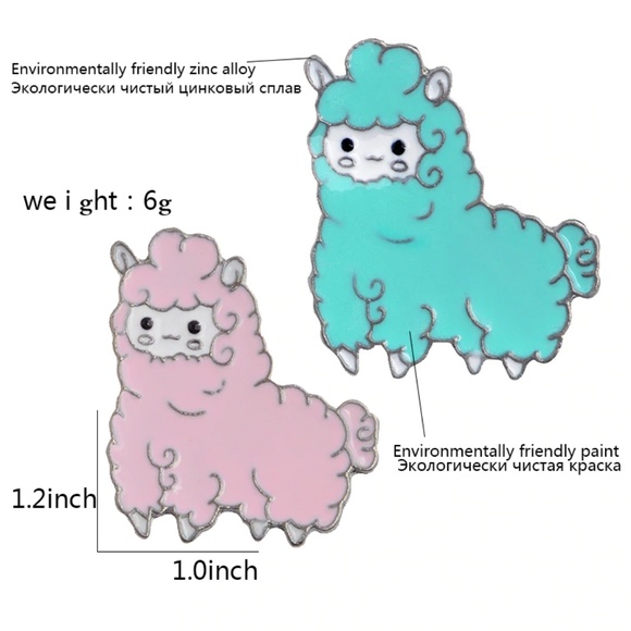 Pink Alpaca Alpacasso Enamel Pin (BUNDLE AND SAVE!!!) - Picture 4 of 6